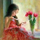Tulip Paintings - Tulips by Vladimir Volegov